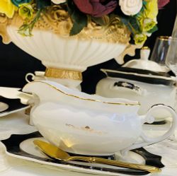 Lenardi 109-023 Соусник с блюдцем RICH в под.уп.(х16) Фарфор