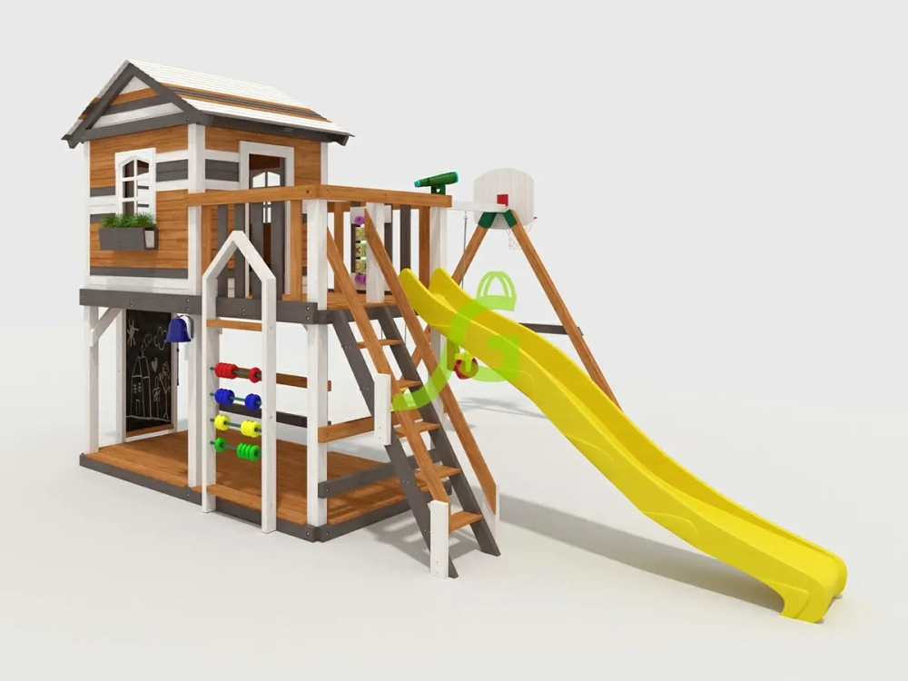 Детская деревянная площадка Домик 1 мод.1