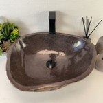 Каменная раковина из речного камня RS-05388 (55*44*15) 0857 из натурального камня