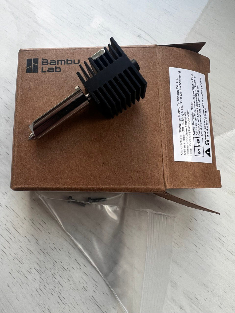 Хотэнд с соплом 0,6 мм из закаленной стали для 3Д принтера Bambu Lab A1/A1 mini (FAH020)
