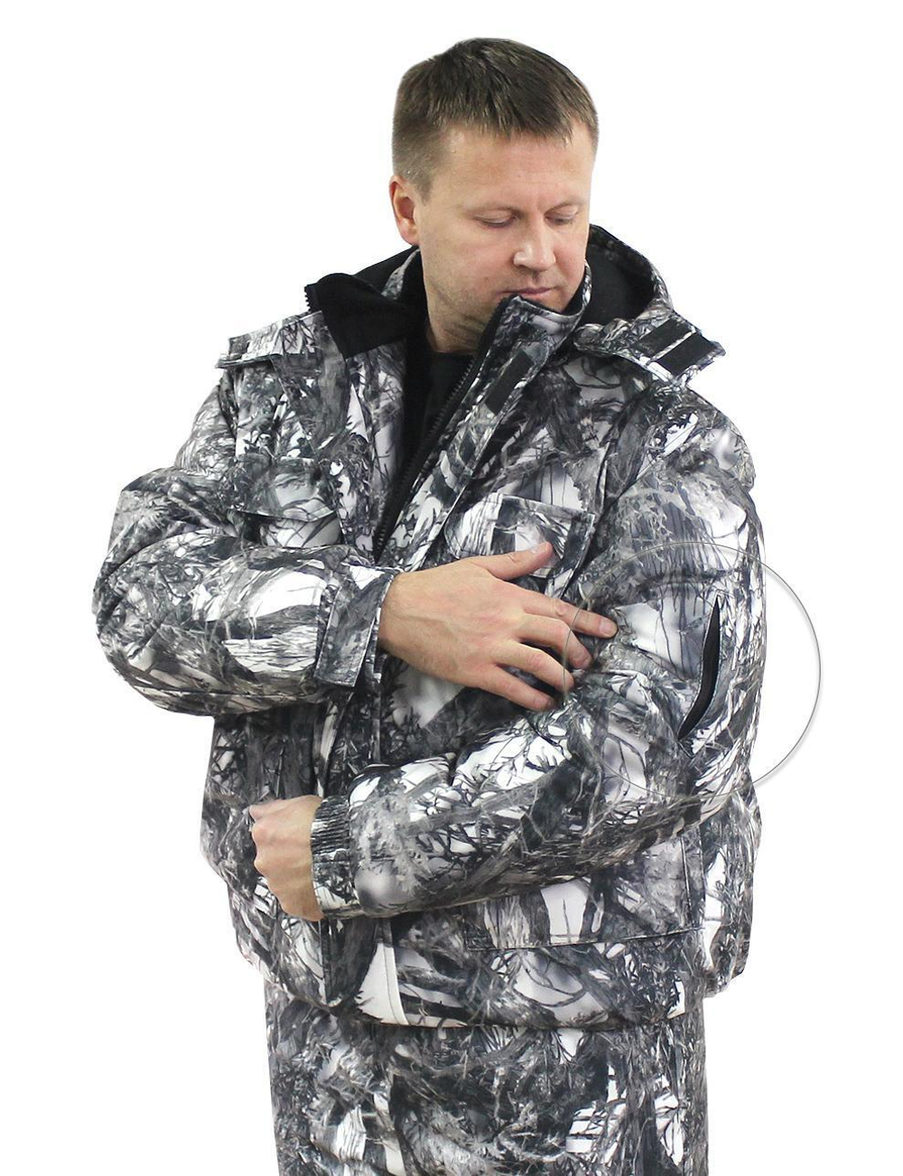 Костюм зимний HUNTER тк.Алова цв.Белый Лес Акция 52\5