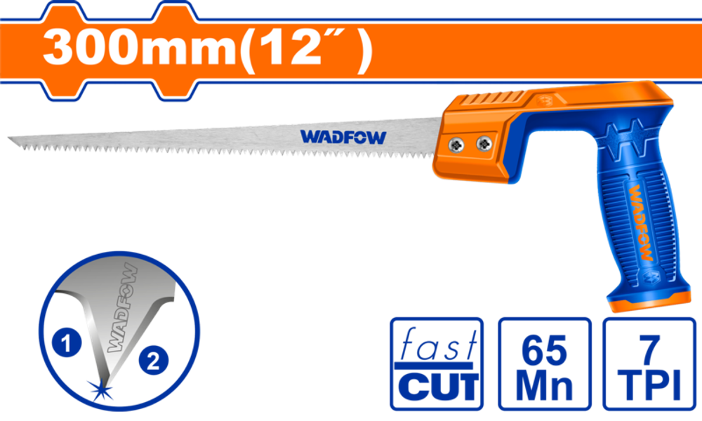 Пила выкружная 300 мм 7TPI (8/48) WADFOW WHW6G12