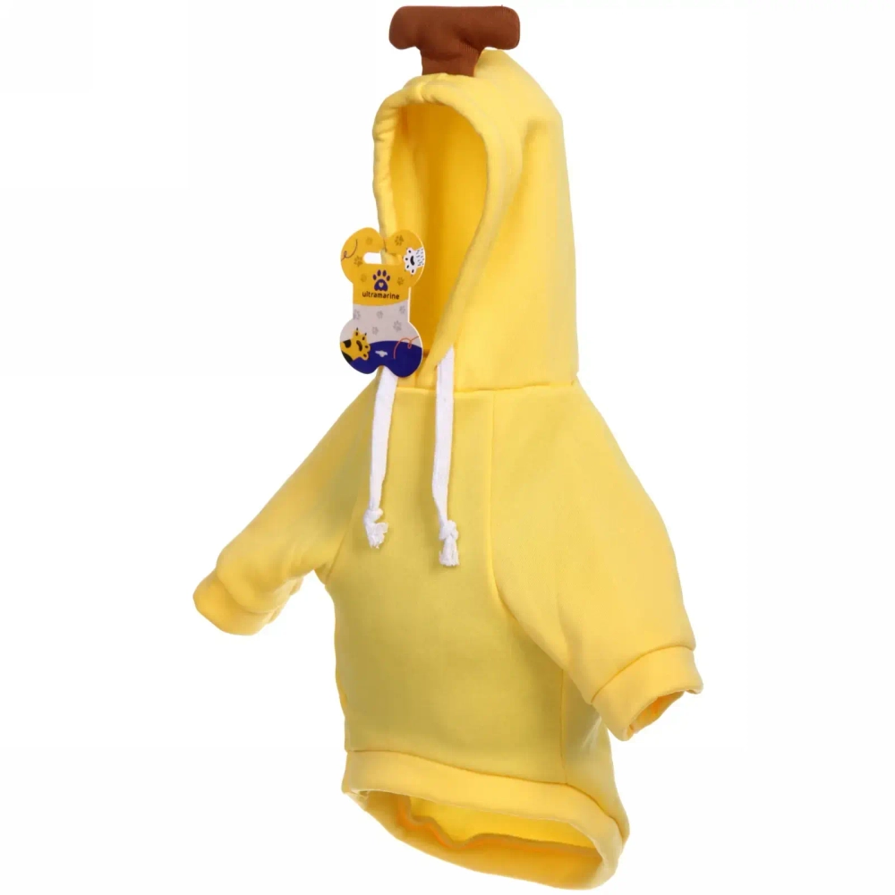 Кофта-толстовка для собаки «Wonderful style-Банан» с капюшоном, размер M (44*30*26см) Ultramarine