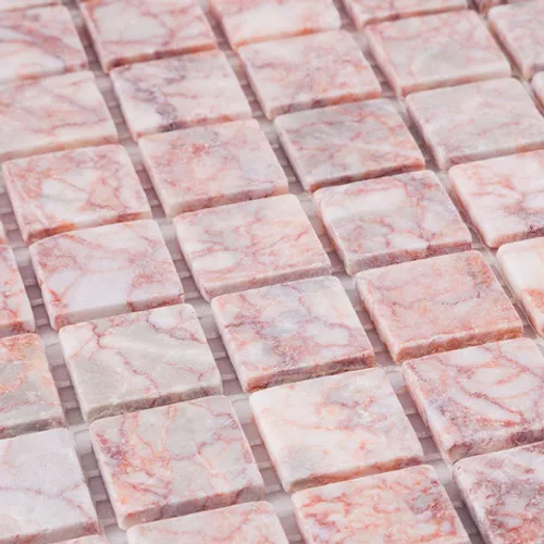 DAO-503-23-4 Мозаика из мрамора cream jade розовая