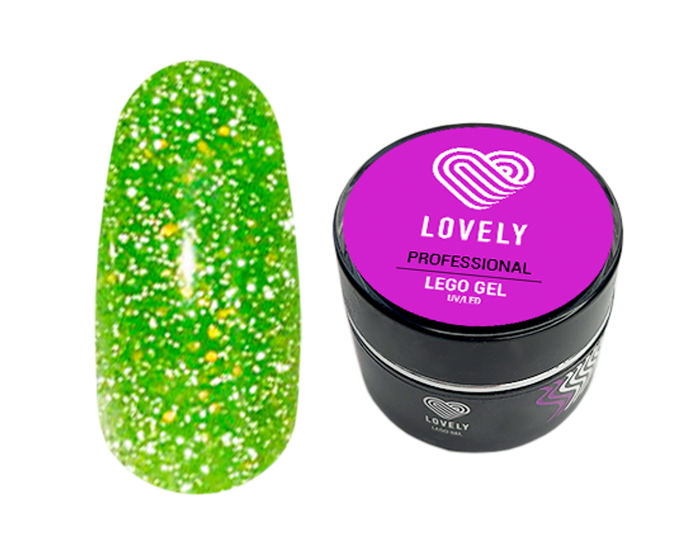 Гель для наращивания и укрепления Lovely, Lego Gel Lurex 06, 15 гр