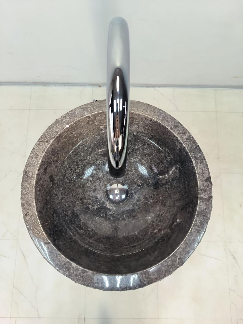 Раковина напольная из мрамора Pedestal Grey Marmo MN-65925 40х40х90 из натурального камня