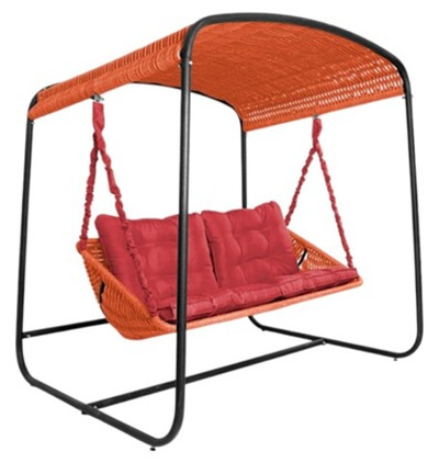 Качели DeckWOOD Sky Bed Lite (оранжевый, подушка красная)