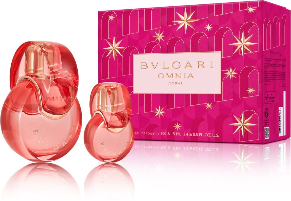 BULGARI eau de toilette 100 мл + Eau de toilette 15 мл Omnia Coral