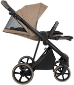 Детская коляска Roan Sol 2.0 3 в 1 с автокреслом Pituso Baesa Pro Black,Beige Canopy SLL/32/T Mocha Mousse/Black/руч.Cappuccino