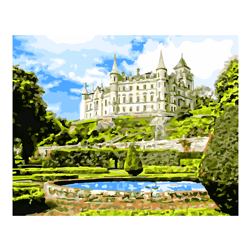 Картина по номерам 40*50см "Замок Данробин" (на подрам.) (Lori)