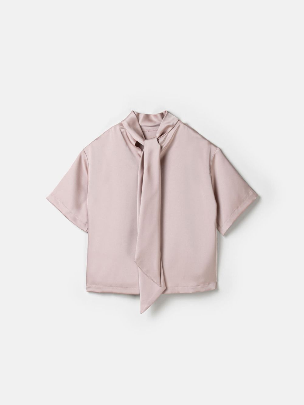 Топ атласный "Розовое какао" 7+