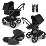 Коляска 3 в 1 Bugaboo Fox 5 Renew Heritage Black + Автокресло Cybex Cloud T Sepia Black