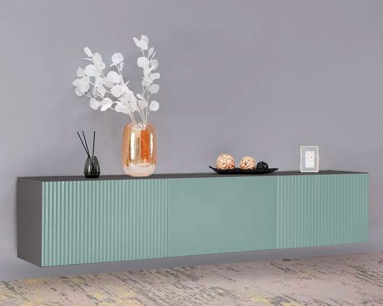 Тумба-ТВ СИРИНИЯ графит серый / бриз