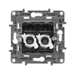 Розетка компьютерная двойная RJ45 категория 5e UTP антрацит ETIKA Legrand