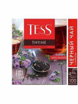 Чай в пакетиках черный Tess Thyme чабрец, 100 шт