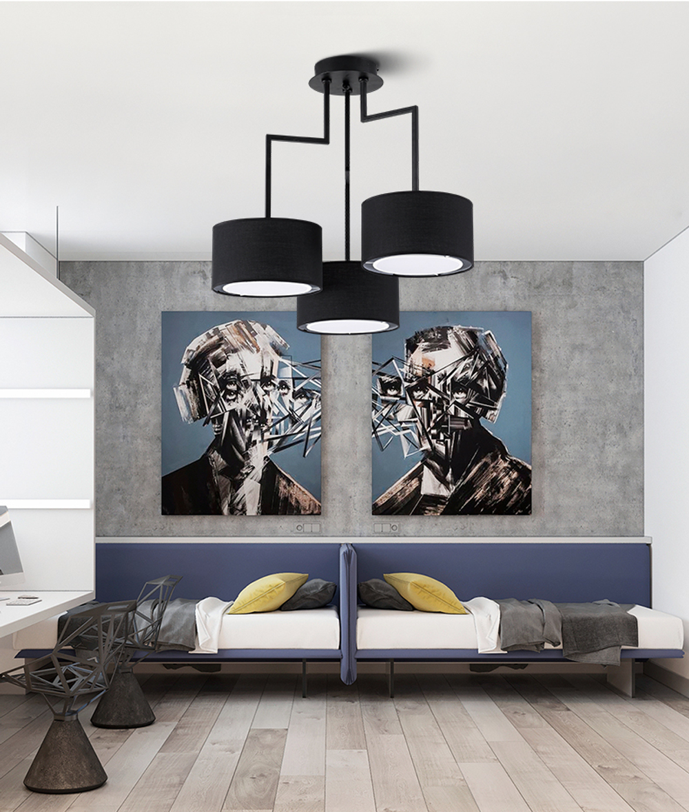 Ceiling design lamp  Noon 12 by Zeitraum (Grey)