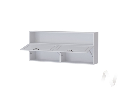 Шкаф навесной Гостиная Апполия (белый/белый дуб)