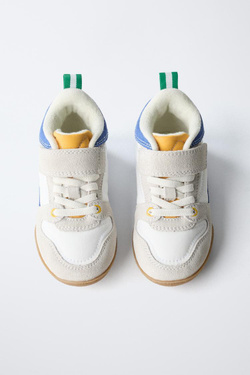 ZARA СПОРТИВНЫЕ КРОССОВКИ В СТИЛЕ РЕТРО, СИНИЙ