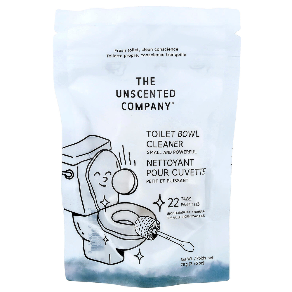 The Unscented Company, Средство для чистки унитазов, без отдушек, 22 таблетки, 78 г (2,75 унции)