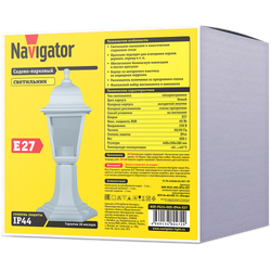 Светильник Navigator 80 472 NOF-PG31-005-IP44-E27 (4 грани белый)