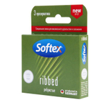 Ребристые презервативы Softex Ribbed - 3 шт.
