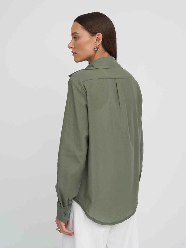 Рубашка Тонкая хаки - фото 2