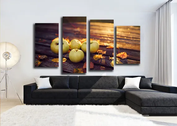 Модульная картина "Осенние яблоки"