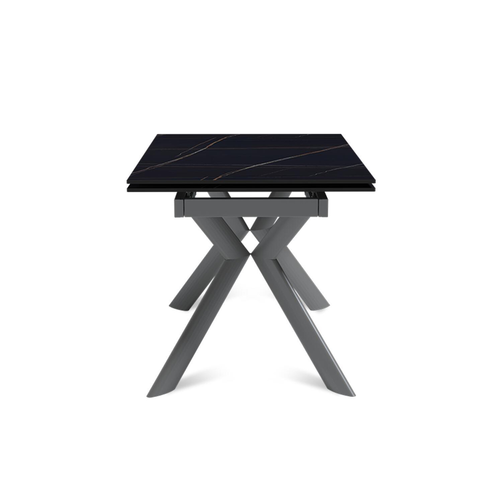 Стол раскладной Bridge (120+30+30), керамика матовая Black Gold