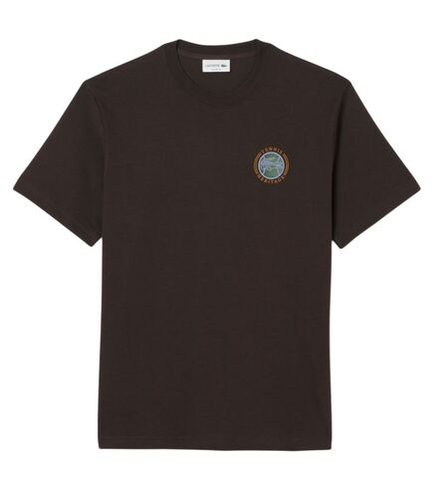 Мужская теннисная футболка Lacoste Multi Print Jersey - brown