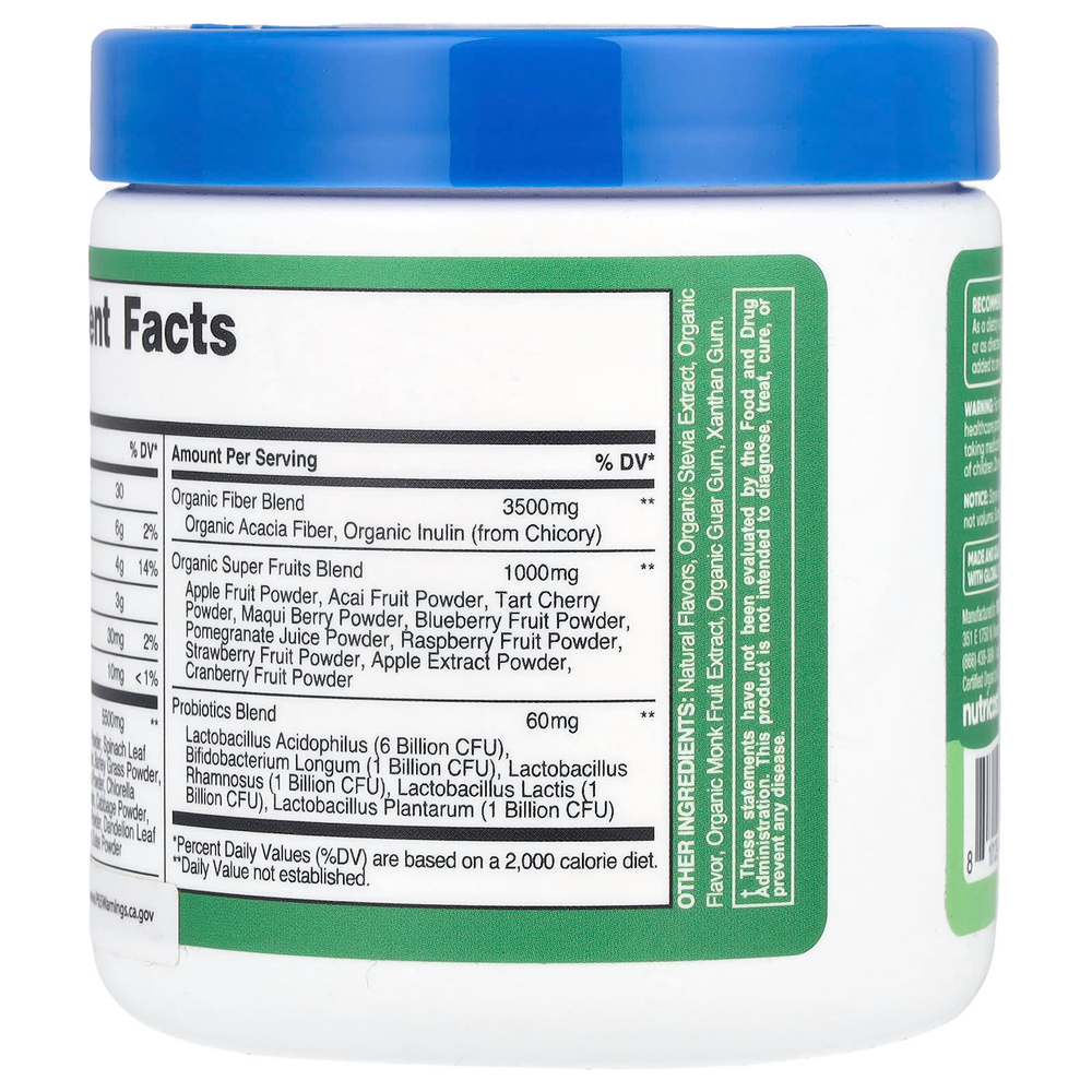 Nutricost, Органическая суперзеленая, без добавок, 103 г (3,7 унции)