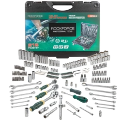 Набор инструментов 218пр. 1/4'',3/8'',1/2''(6гр.)(4-32мм) RockForce RF-42182-5