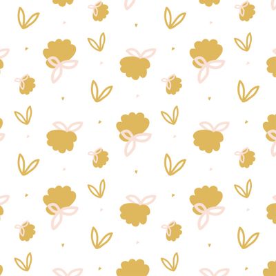 Милые цветочки на белом фоне