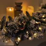 Хвойная гирлянда заснеженная "Glace" литая+пвх