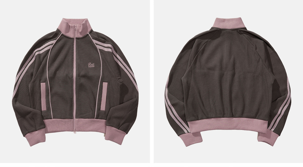 Олимпийка Nothomme Monterest Vintage Sport-Style Waffle Zip-Up Jacket