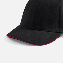 Бейсболка Buffalo, черная с красным