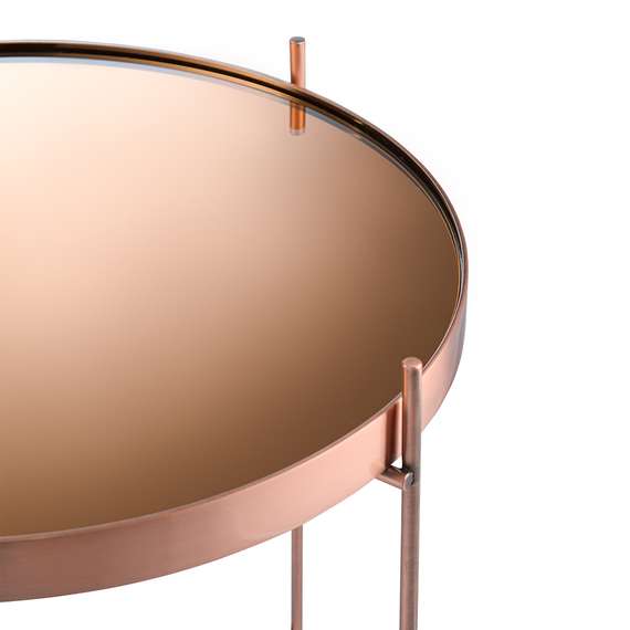 Журнальный столик Josen, Ø43 см, медный