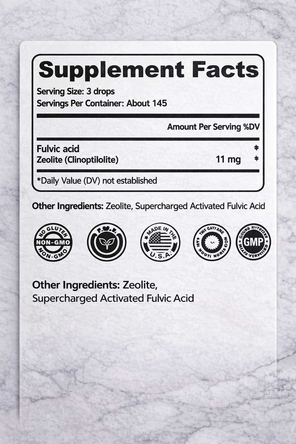 Meta Fulvic Zeolite Complex 30 ml.