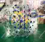 Бампербол ТПУ, диаметр 1,8 м, с синими держателями