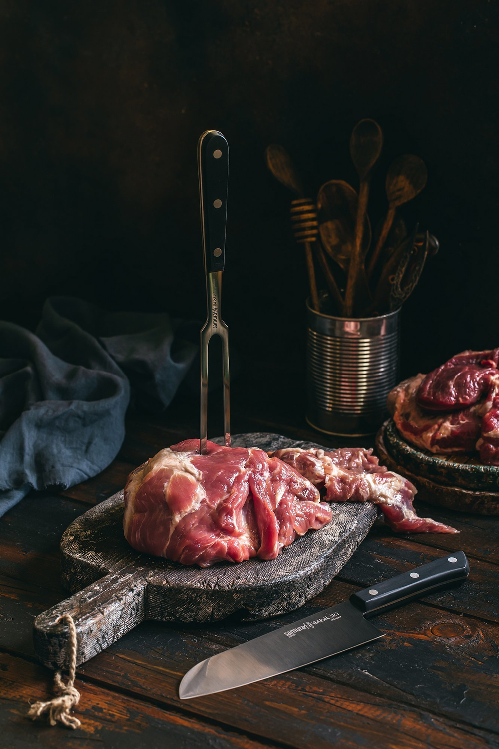 Нож кухонный Сантоку 17.5см Samura Harakiri SHR-0095B/A