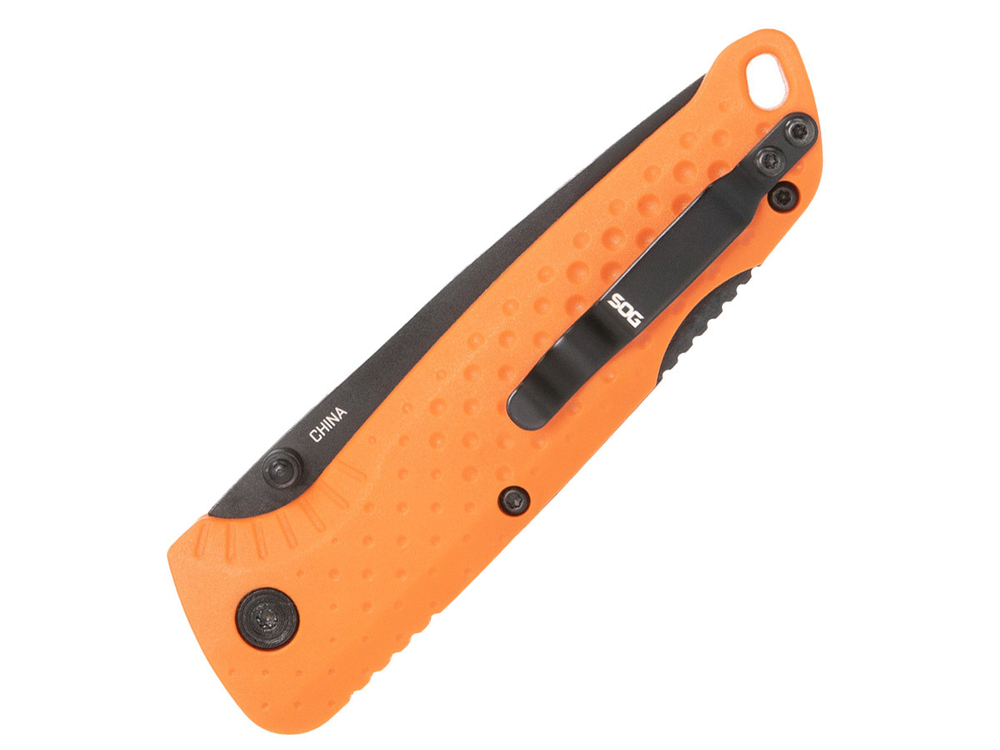 Нож складной SOG Adventurer LB Orange Black, сталь Cryo 5Cr15MoV, рукоять GRN, 60г, блистер