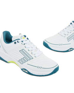Мужские теннисные кроссовки EA7 Unisex Woven Sneaker Clay - white/hydro