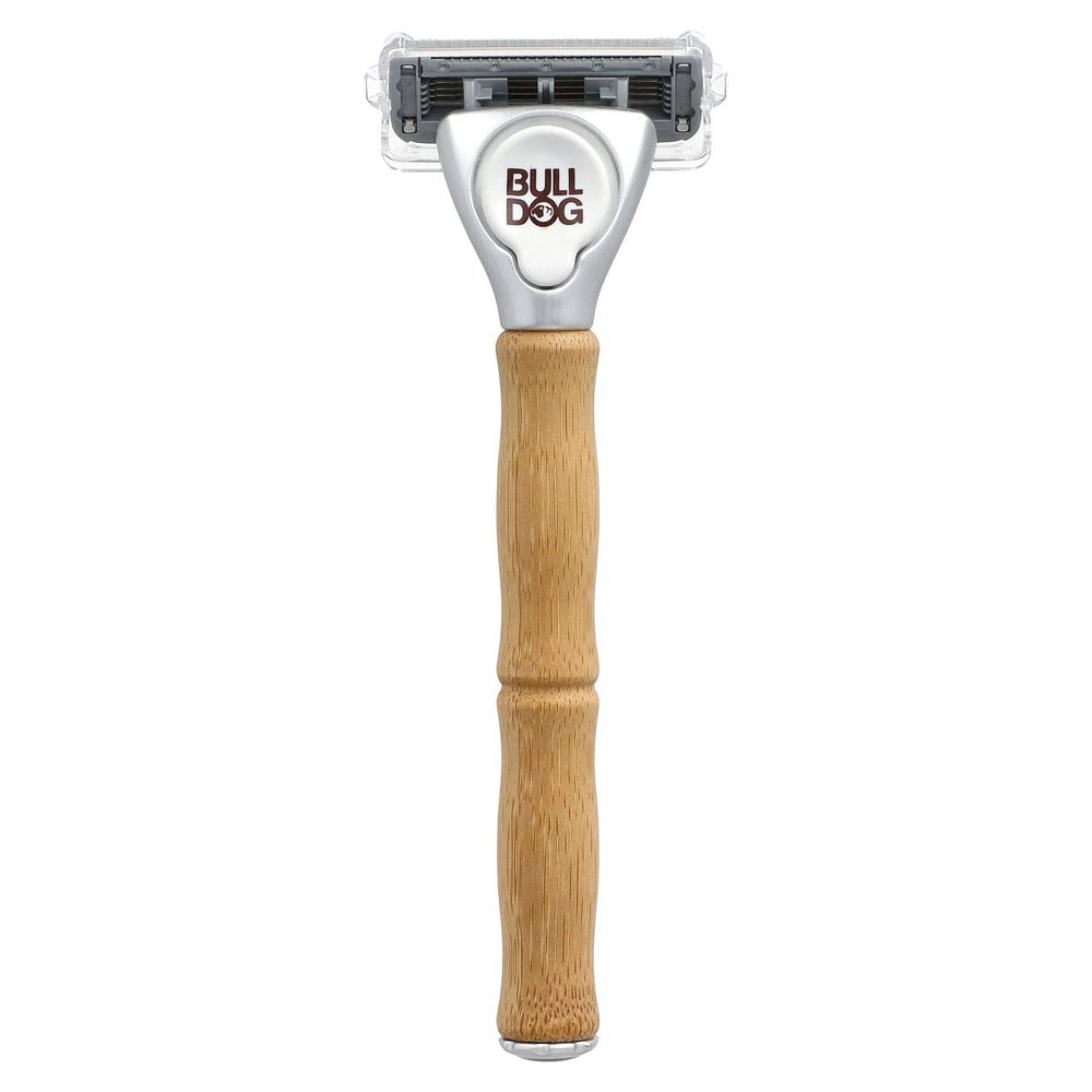 Bulldog Skincare For Men, Original Bamboo Razor, 1 шт., 2 вкладыша