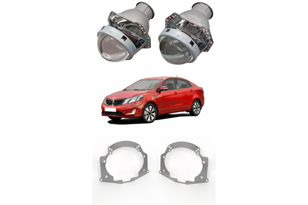 Готовый комплект для замены штатных линз Kia Rio 3 2011-2017