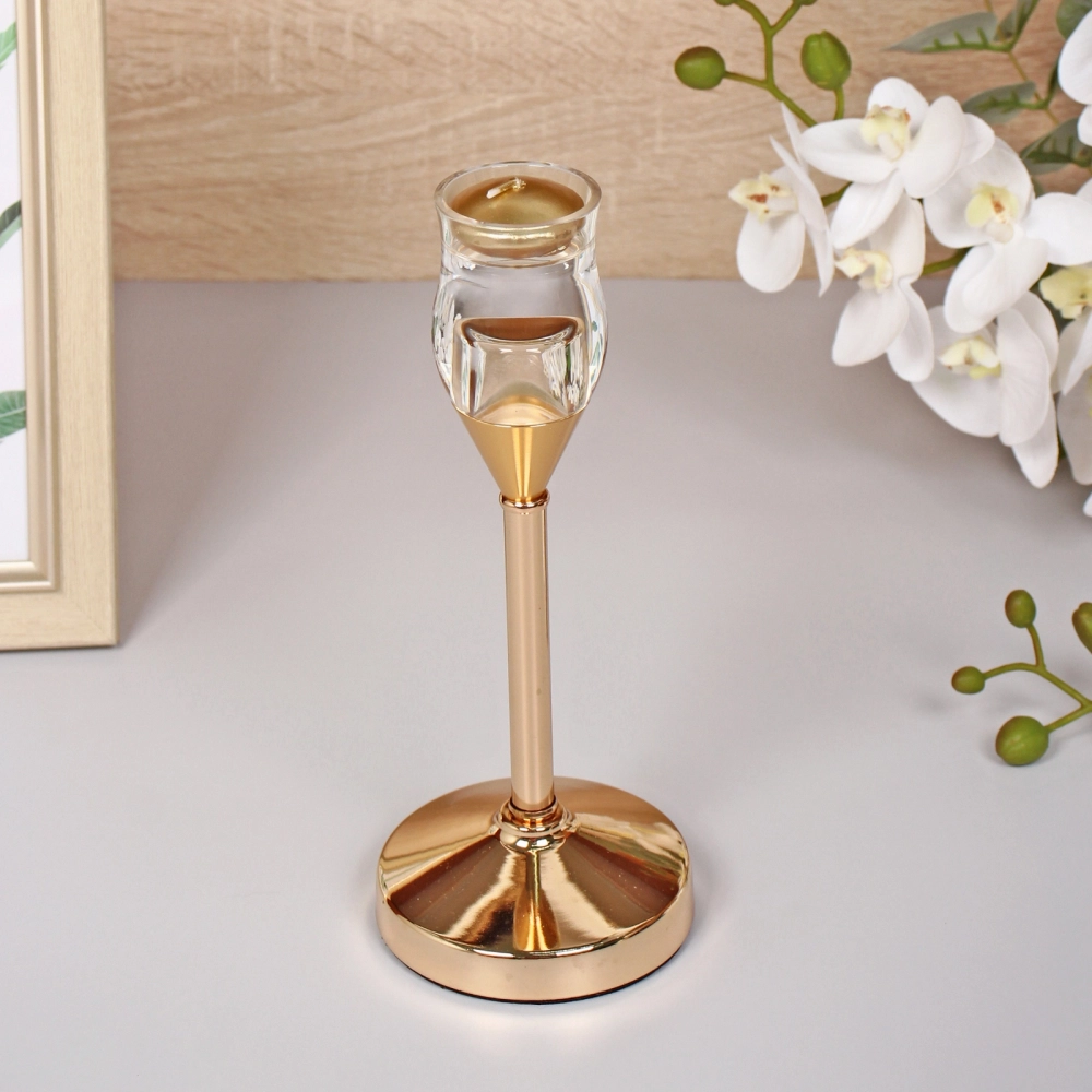 Подсвечник «GLASS» 3,3*9*22 см, Золото