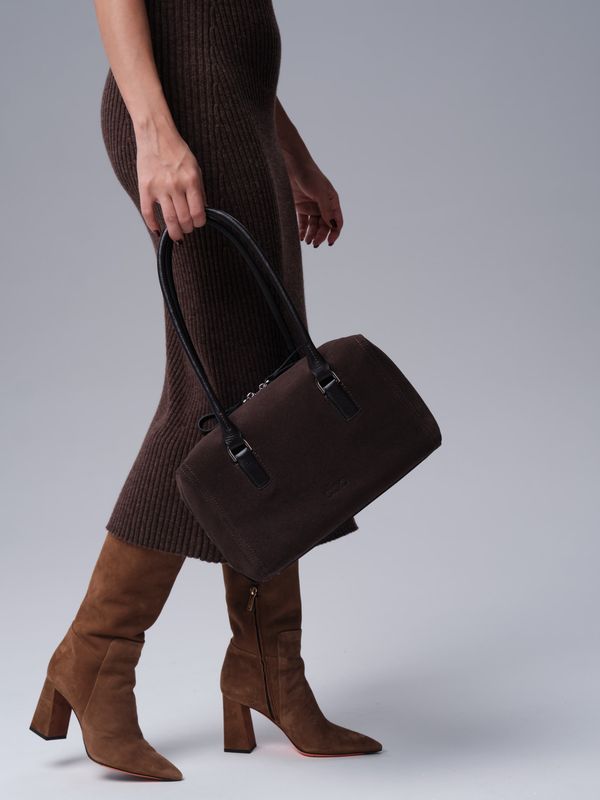 Замшевая сумка Cube DBR 31333 темно-коричневый