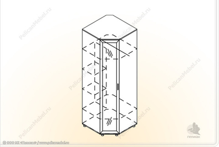 Шкаф угловой Классика Ш-УГ-M-Z