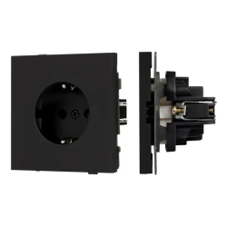 Механизм электрической розетки SCT-TENDO-MEU1-SFPL-BK (230V, 16A) (Arlight, -) 054638