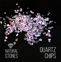 Натуральный розовый прозрачный кварц Quartz Chips, 2-4 мм, 100гр