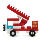 Конструктор пластмассовый 2в1 18эл. "Пожарная машина" 3619-KK (Город мастеров)