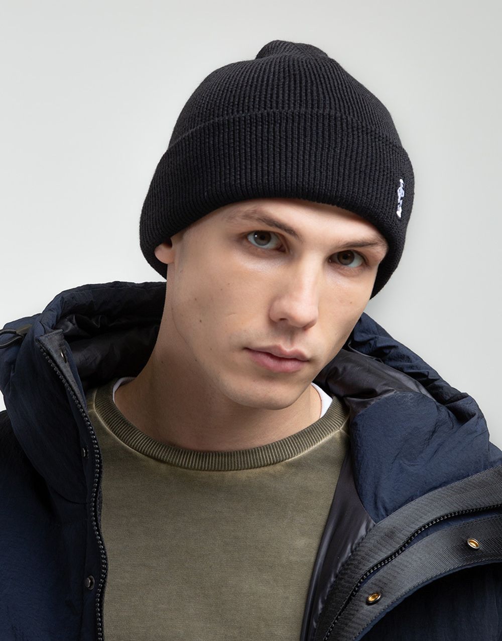 Шапка We Don’t Care Embroidered LogoBeanie Black